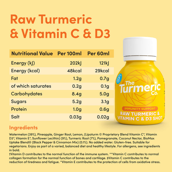 Raw Turmeric Vitamin C & D3 Shot Box