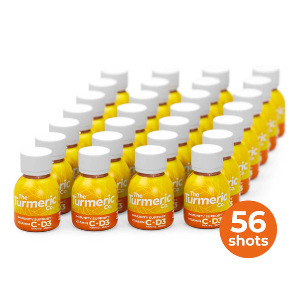 Raw Turmeric Vitamin C & D3 - 56 Shots (2 each Day)